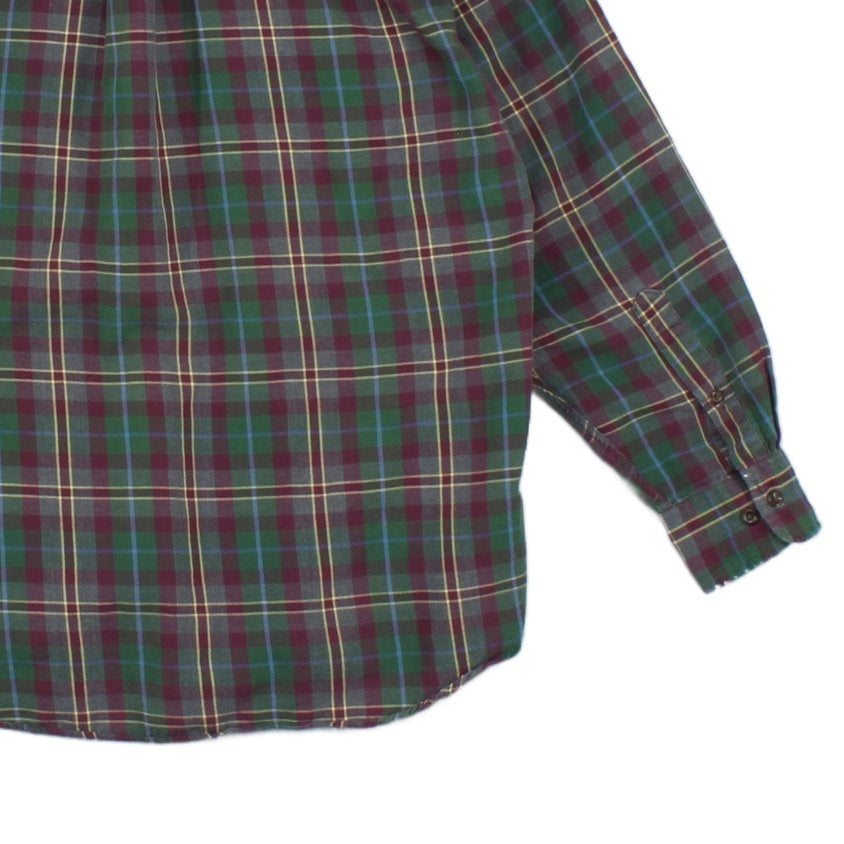 Mens Plaid Shirt  Button Down Long Sleeve