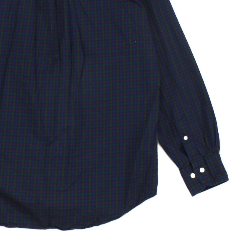 Mens Check Shirt Button Down Long Sleeve Classic
