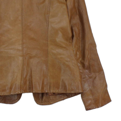 Womens Leather Jacket Blazer 70S Retro