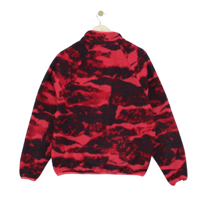 Mens 1/4 Zip Fleece Streetwear Camo