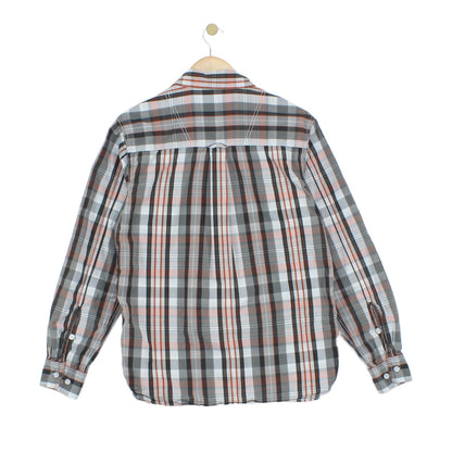 Mens Plaid Shirt Button Up Long Sleeve