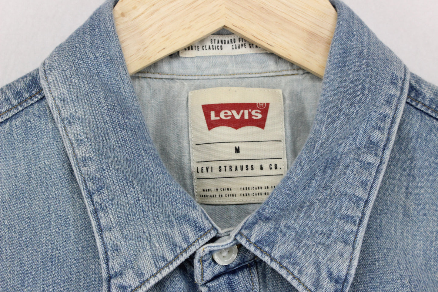 Mens Denim Shirt Button Up