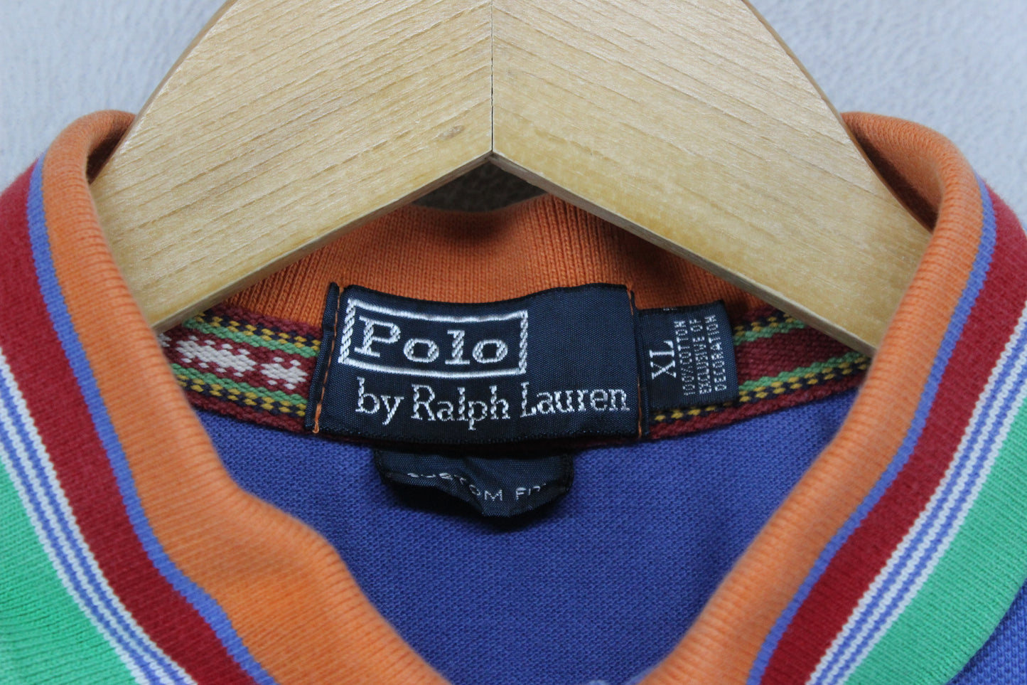 Mens Striped Polo Shirt Custom Fit