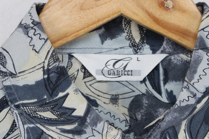 Mens Silk Floral Shirt Long Sleeve