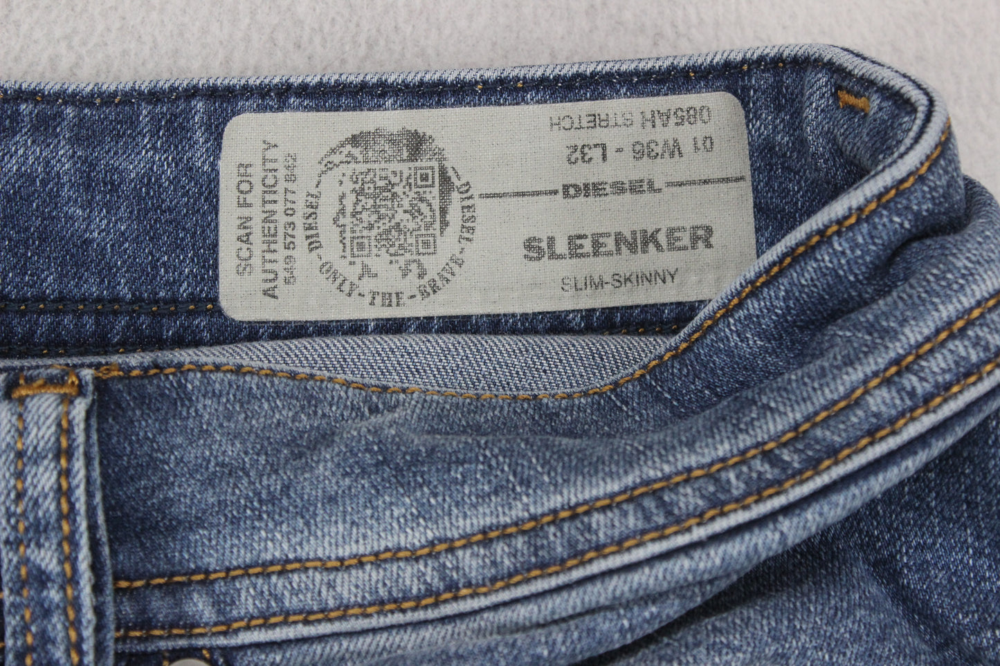 Mens Sleenker Jeans Slim Skinny Distressed Stretch