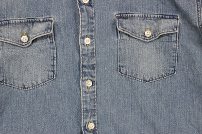 Mens Denim Shirt Button Up