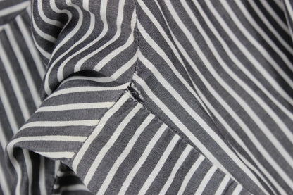 Mens Striped Shirt Button Up Cotton