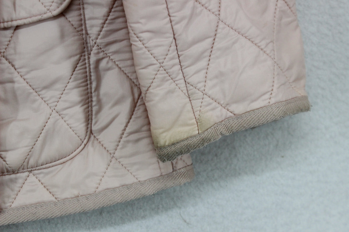 Womens Quilted Jacket Belted Full Zip