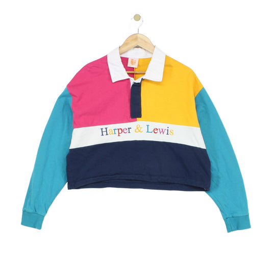 Womens Rugby Shirt Cropped Oversized