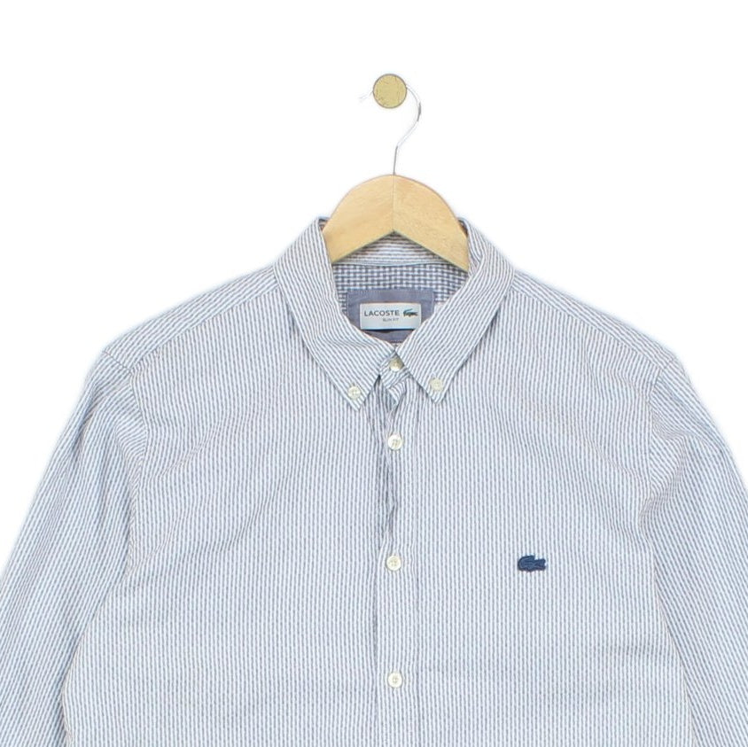 Mens Shirt Slim Fit Button Up Long Sleeve