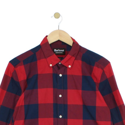 Mens Plaid Shirt Slim Fit Button Up Long Sleeve