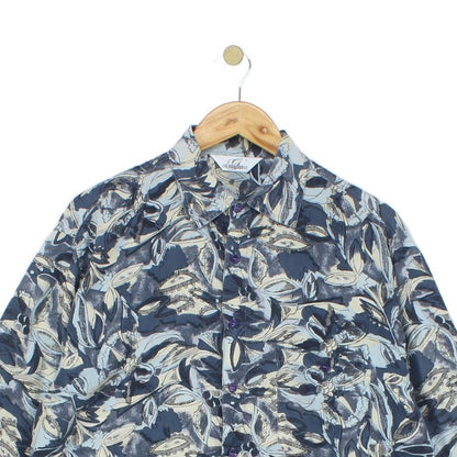 Mens Silk Floral Shirt Long Sleeve