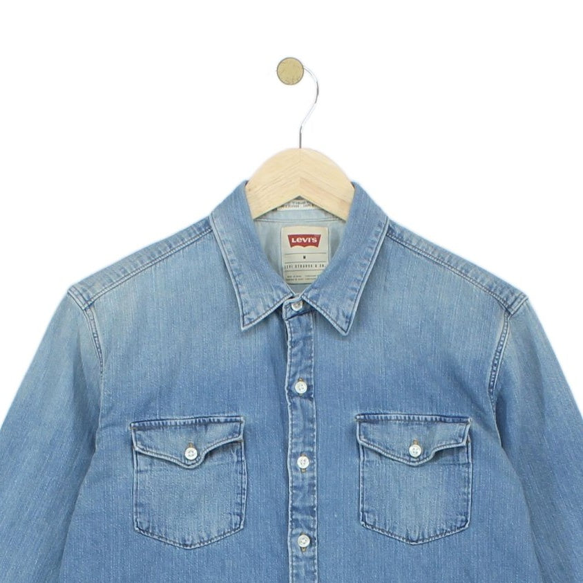 Mens Denim Shirt Button Up