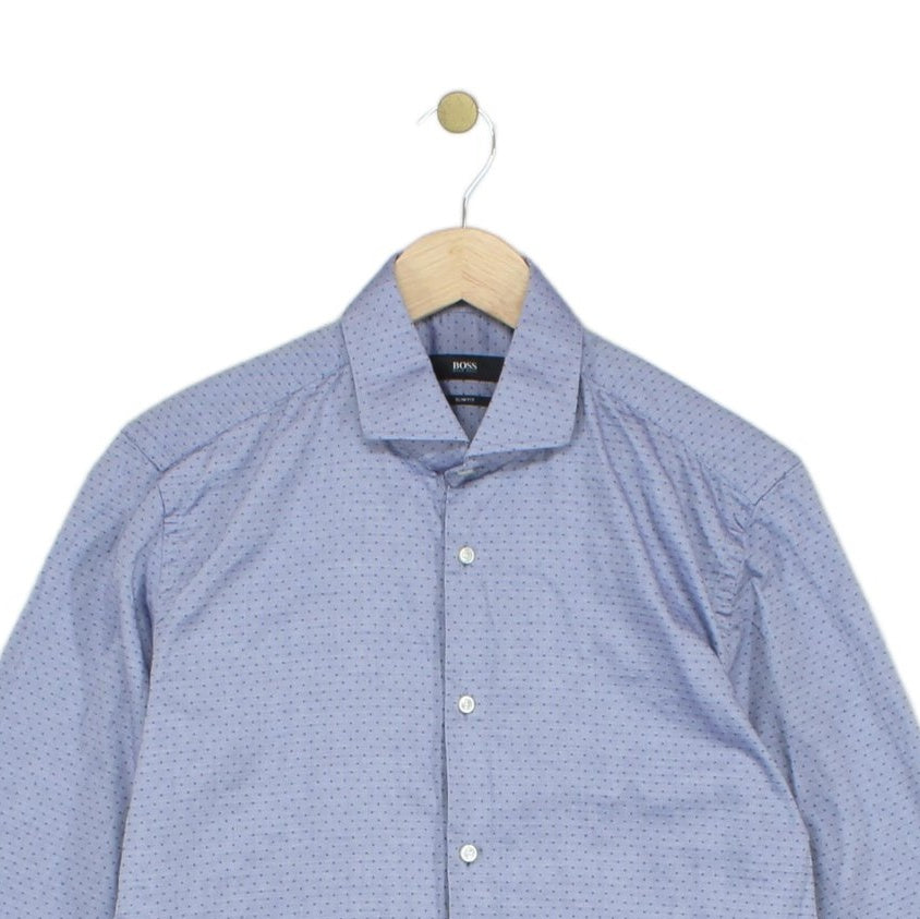 Mens Shirt Slim Fit Long Sleeve