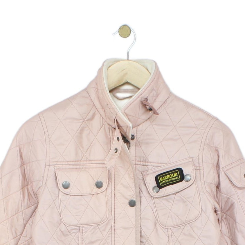 Womens Quilted Jacket Belted Full Zip