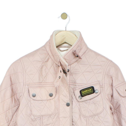 Womens Quilted Jacket Belted Full Zip