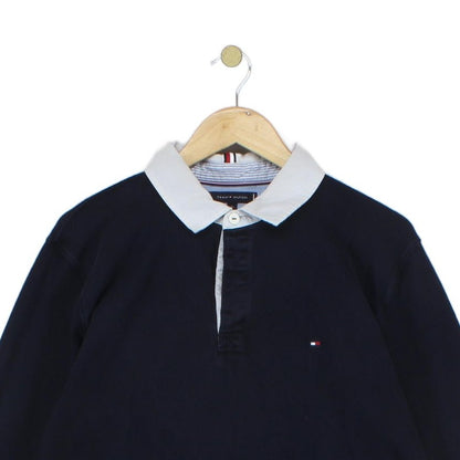 Mens Rugby Polo Shirt Classic Long Sleeve