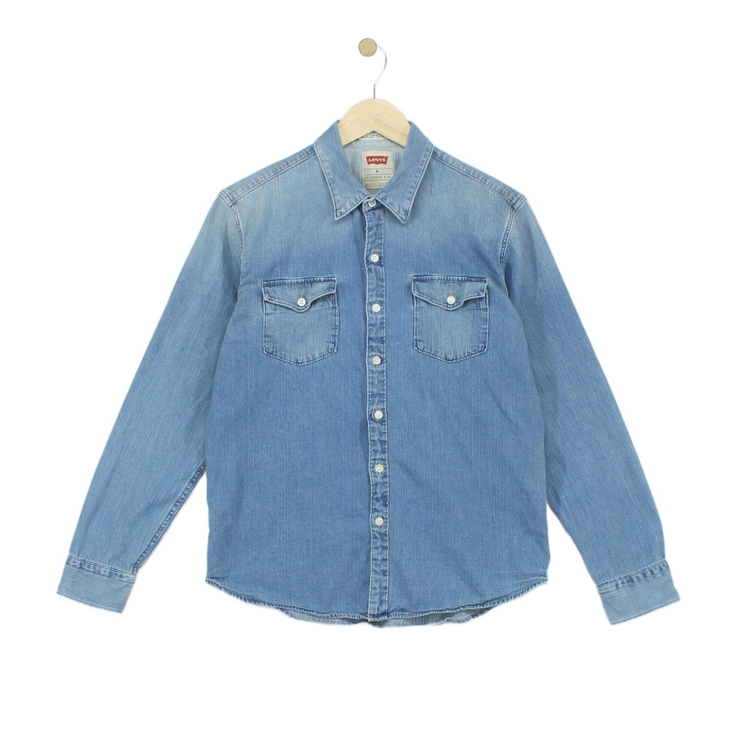 Mens Denim Shirt Button Up