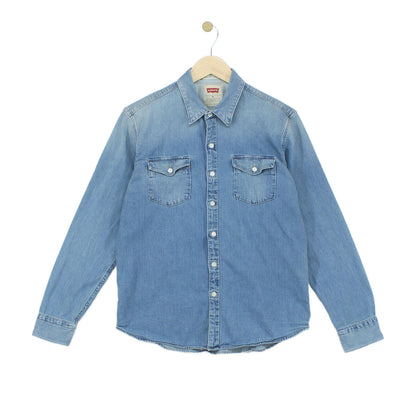 Mens Denim Shirt Button Up