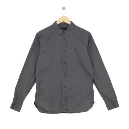 Mens Shirt Button Up Long Sleeve Cotton
