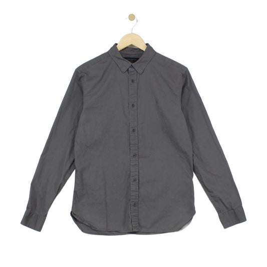Mens Shirt Button Up Long Sleeve Cotton