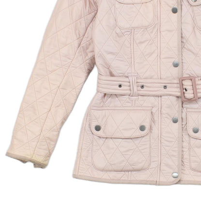 Womens Quilted Jacket Belted Full Zip