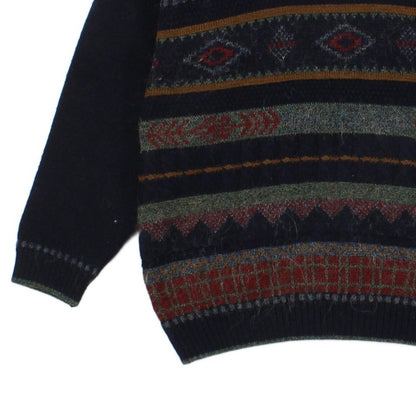 Mens Alpaca Jumper Knit Patterned Wool