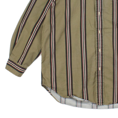 Mens Striped Shirt Button Up Long Sleeve