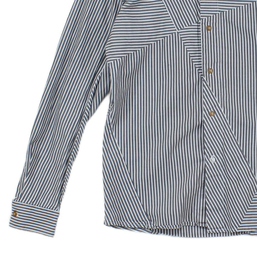 Mens Striped Shirt Button Up Cotton
