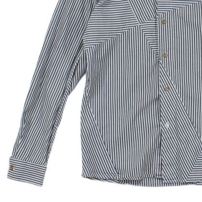 Mens Striped Shirt Button Up Cotton