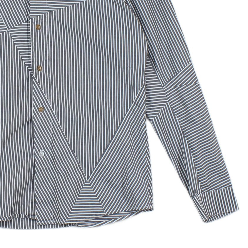 Mens Striped Shirt Button Up Cotton