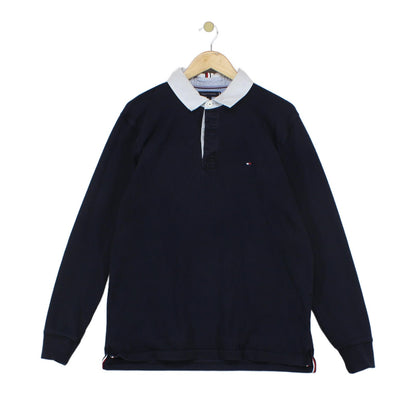 Mens Rugby Polo Shirt Classic Long Sleeve