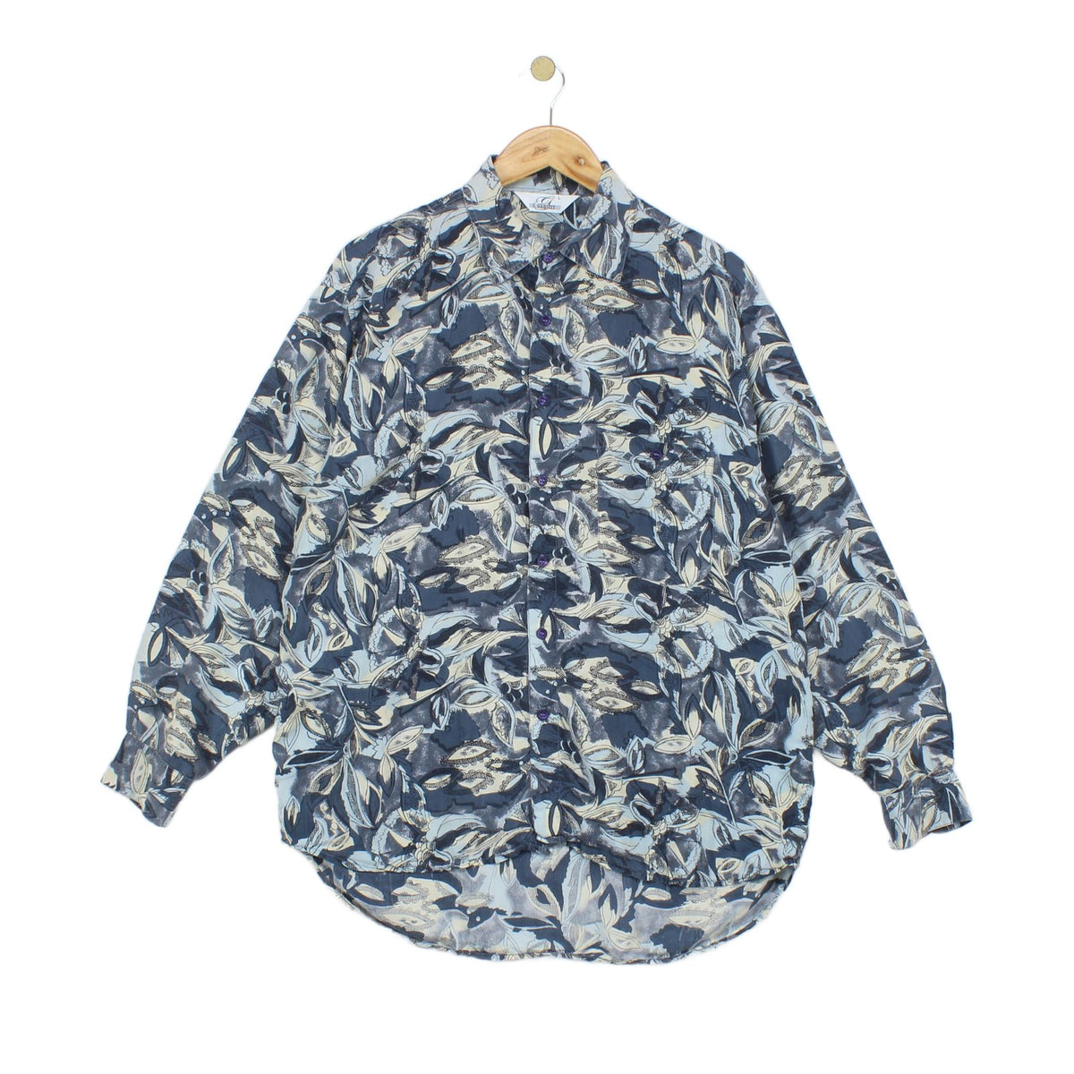Mens Silk Floral Shirt Long Sleeve