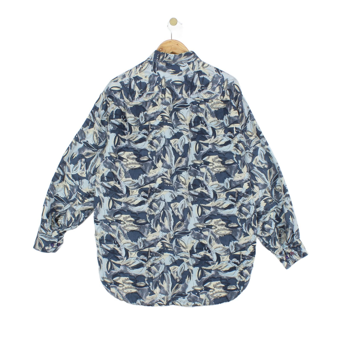 Mens Silk Floral Shirt Long Sleeve