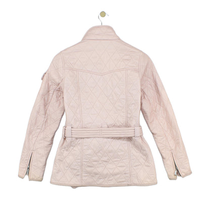 Womens Quilted Jacket Belted Full Zip