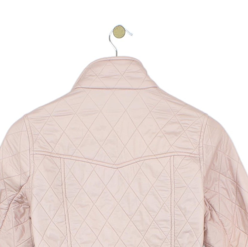 Womens Quilted Jacket Belted Full Zip