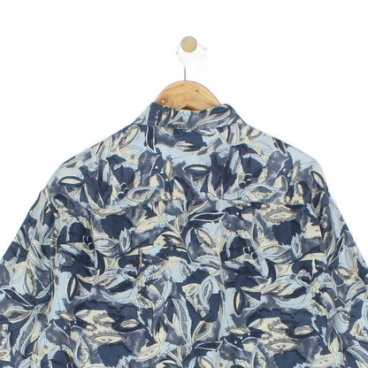 Mens Silk Floral Shirt Long Sleeve