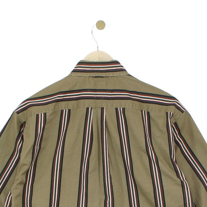 Mens Striped Shirt Button Up Long Sleeve