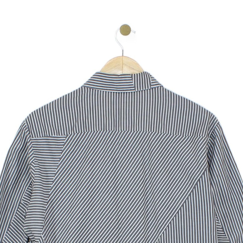 Mens Striped Shirt Button Up Cotton