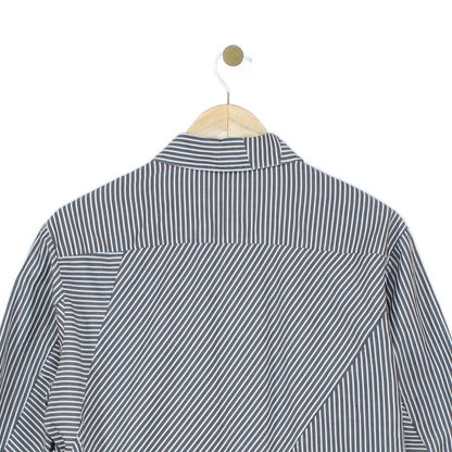 Mens Striped Shirt Button Up Cotton