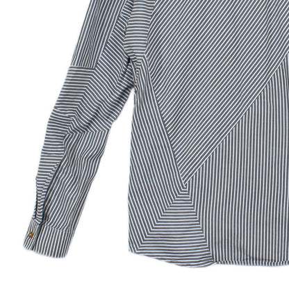 Mens Striped Shirt Button Up Cotton