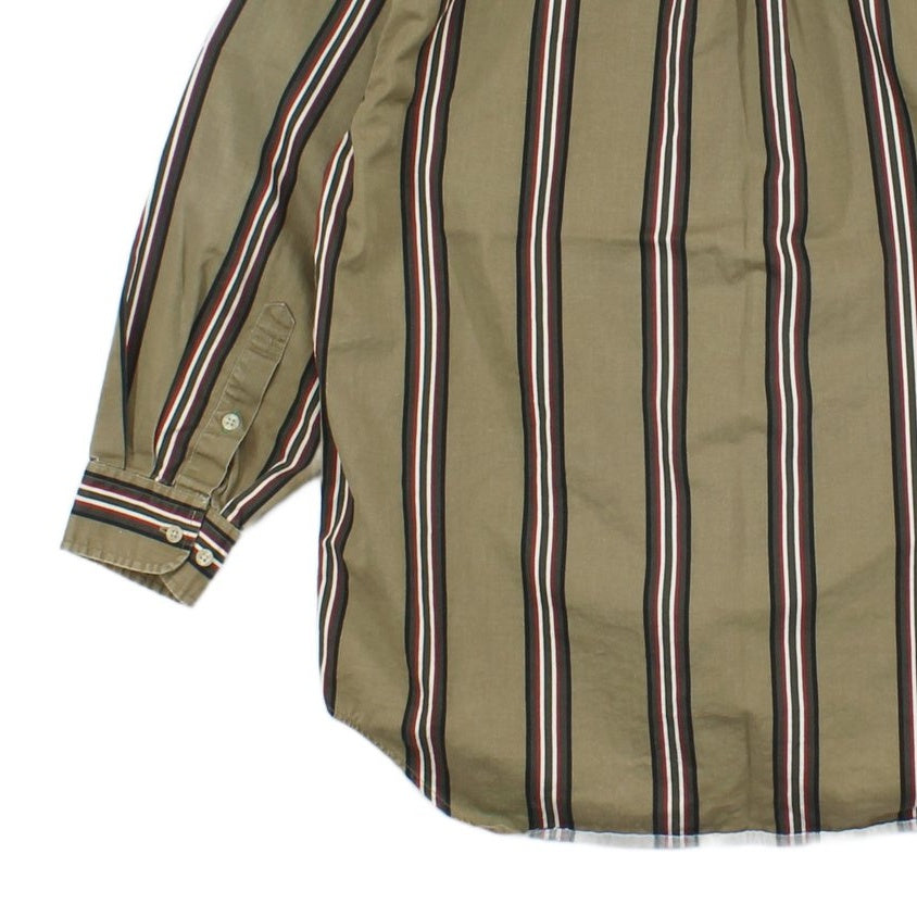 Mens Striped Shirt Button Up Long Sleeve