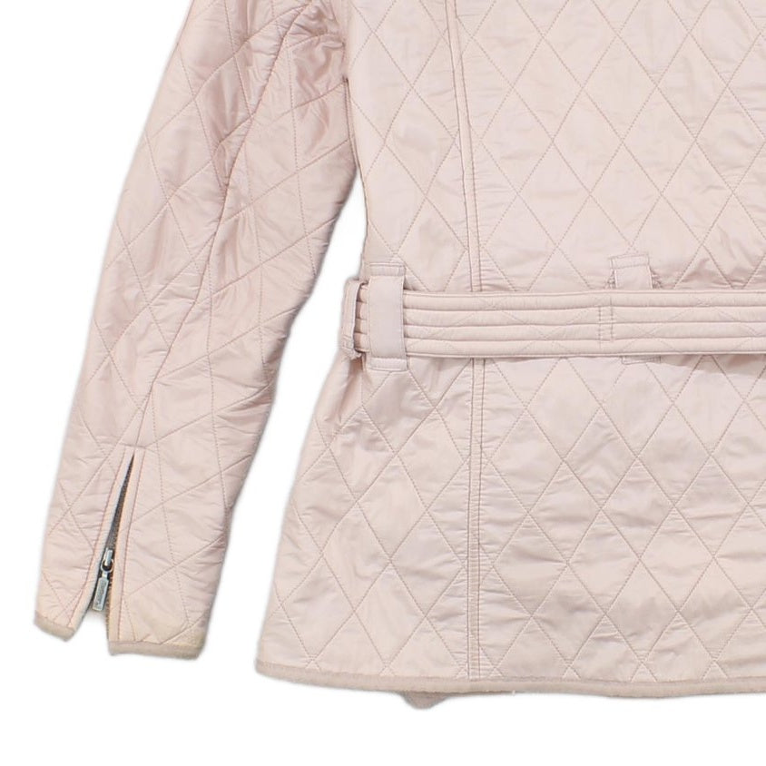 Womens Quilted Jacket Belted Full Zip