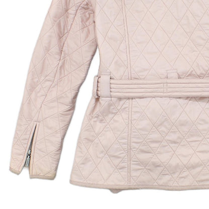 Womens Quilted Jacket Belted Full Zip