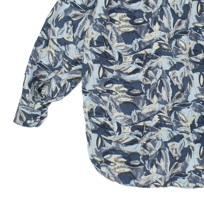 Mens Silk Floral Shirt Long Sleeve