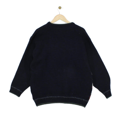 Mens Alpaca Jumper Knit Patterned Wool