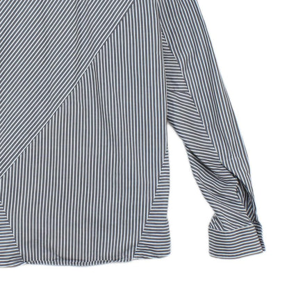 Mens Striped Shirt Button Up Cotton