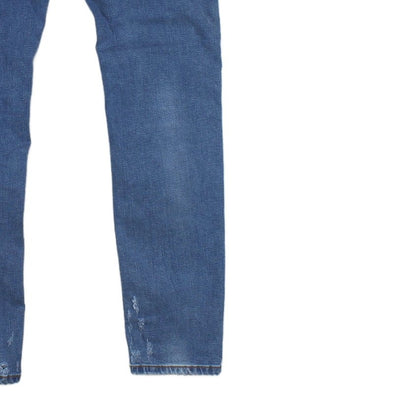 Mens Sleenker Jeans Slim Skinny Distressed Stretch