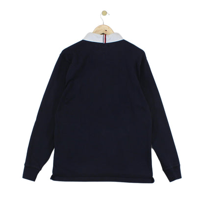 Mens Rugby Polo Shirt Classic Long Sleeve