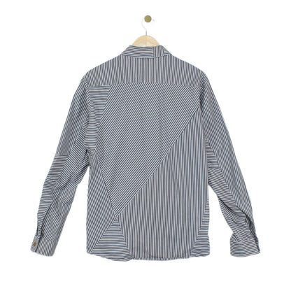 Mens Striped Shirt Button Up Cotton